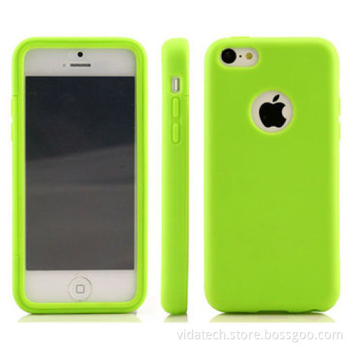 Flip TPU case cover for iPhone 5C, semi-transparent, manufacturer